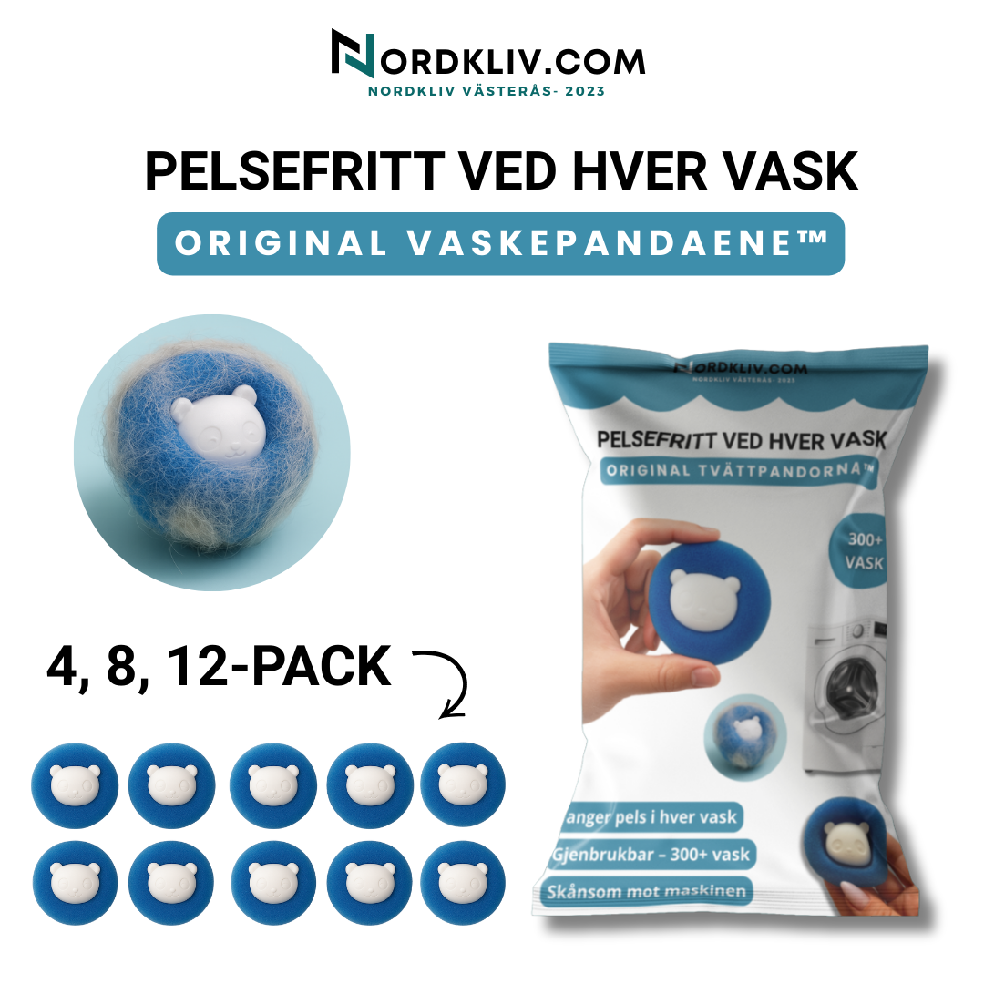 Nordklivs vaskepandaer – Fanger opp pels, hår og lo direkte i vaskemaskinen